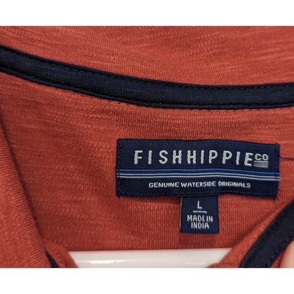Fish Hippie Quarter Zip Pullover Cotton Modal Blend Size Large - Picture 5 of 6